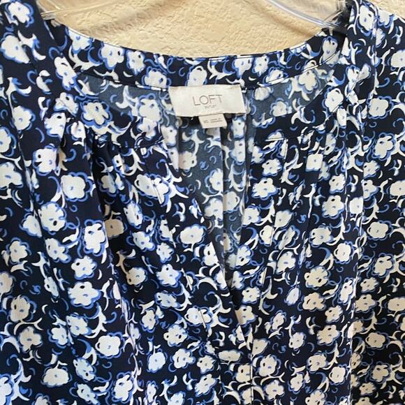 LOFT Outlet Women's Floral Georgette Prairie Mini Dress -‎ XS EUC - Picture 12 of 13